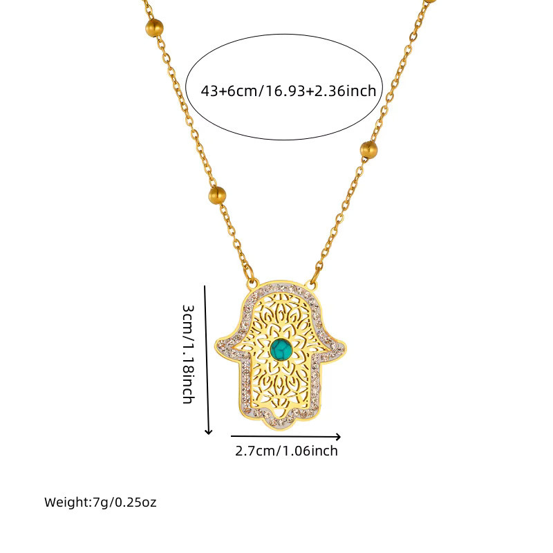 DIEYURO Schmuck-Set, Edelstahl, Gold, Türkis, Damen - Bild 2