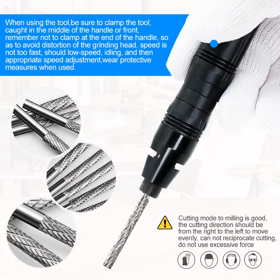CMCP HSS Rotationsfräser Double Cut Gravur Bit für Dremel Zubehör, Durchmesser: 3 mm, 4 mm, 5 mm, 6 mm - Bild 2