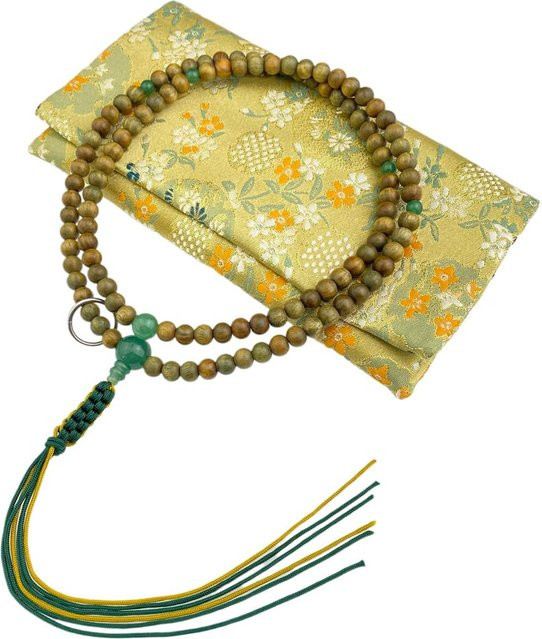 WONDERFUL LOTUS Gebetsperlen, Grünes Sandelholz, Indische Jade, Herren - Bild 1