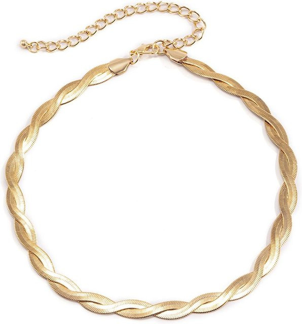 Neoglint Schlangenkette Halskette, Kupfer, Gold, Unisex - Bild 1
