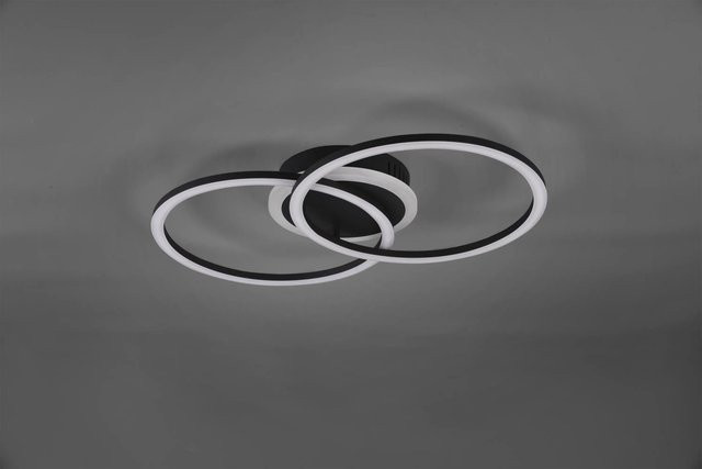 Trio Reality Venida LED-Deckenleuchte rund, Schwarz, dimmbar - Bild 1
