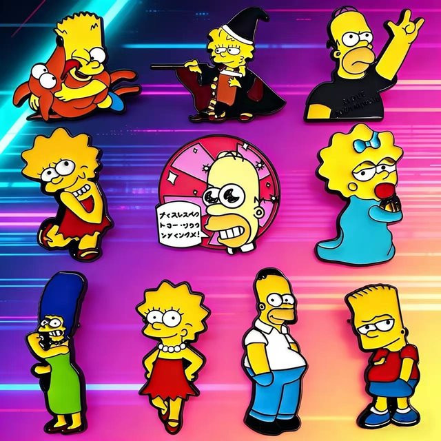 MINISO Emaille-Pins Set, Brosche, Cartoon-Abzeichen - Bild 1