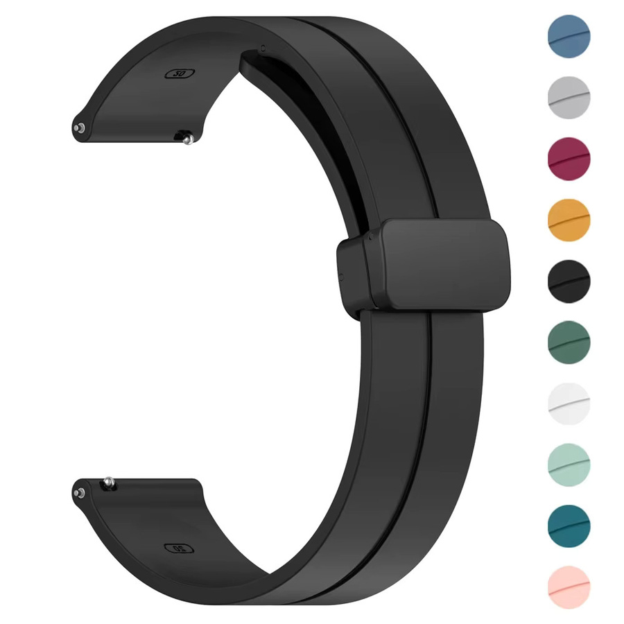 SNQP Uhrenarmband Silikon, Magnetschnalle, 20 mm, 22 mm, Unisex - Bild 3