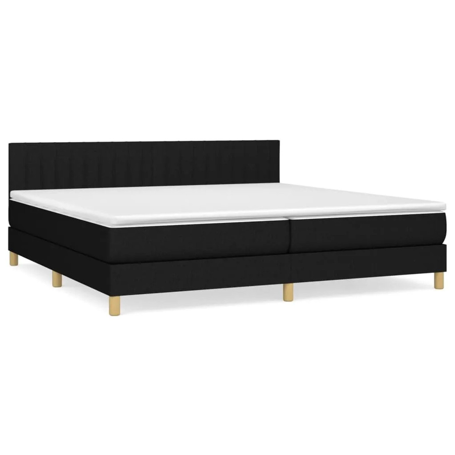 vidaXL Boxspringbett Hybrid mit Matratze Schwarz B/T: 200 x 200 cm - Bild 2