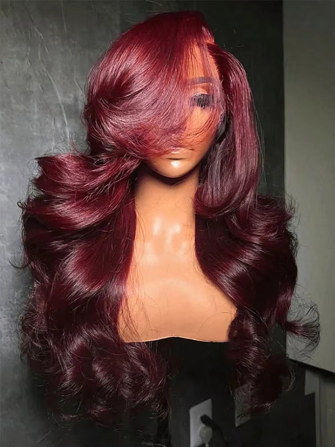 99J Body Wave Lace Perücke, 26 Zoll, HD Lace Front, Remy Echthaar, Lockige Wellentextur - Bild 2