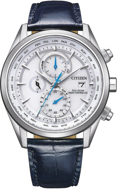 Citizen Chronograph, Solar, Edelstahl, Leder, 43 mm, Herren - Bild 1