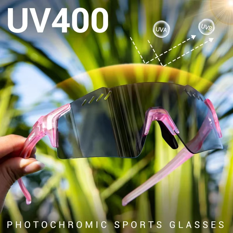 SCVCN Photochrome Sportsonnenbrille, Unisex, Kunststoff - Bild 3