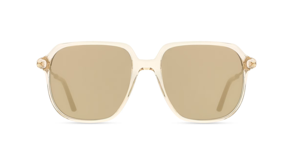 Moncler ME6010 Sonnenbrille Pilot, Vollrand, Acetat, Unisex, beige - Bild 1