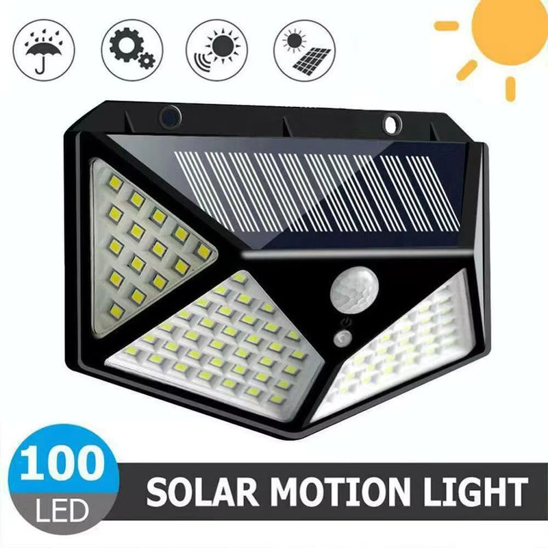 ESMARTER LED Solar Außenleuchte mit Bewegungssensor, wasserdichte Solar Wandlampe für Garten und Hof, Schwarz - Bild 4