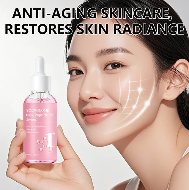 YOUNGCOME Pink Peptide Serum mit Kollagen und Bakuchiol, 40/60 ml - Bild 1