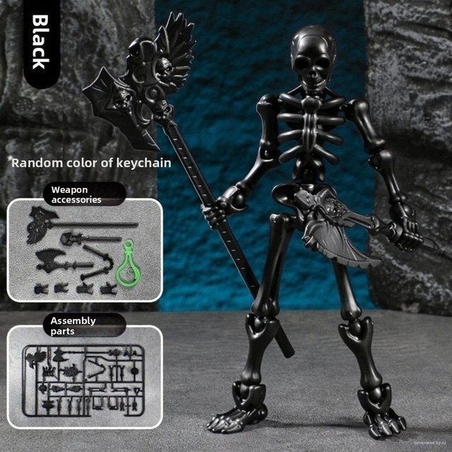 Fashnics Dreidimensionales Skelett Actionfigur, schwarz, ab 14 Jahren - Bild 1