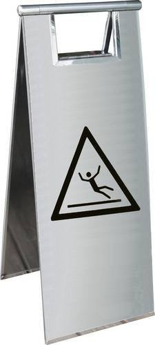 VISO PSG680X Faltsignal Rutschiger Boden in Silber, B: 23 cm, H: 60 cm - Bild 1