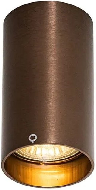 QAZQA Moderner Deckenstrahler Tuba in Dunkelbronze, dimmbar, GU10, Aluminium - Bild 1