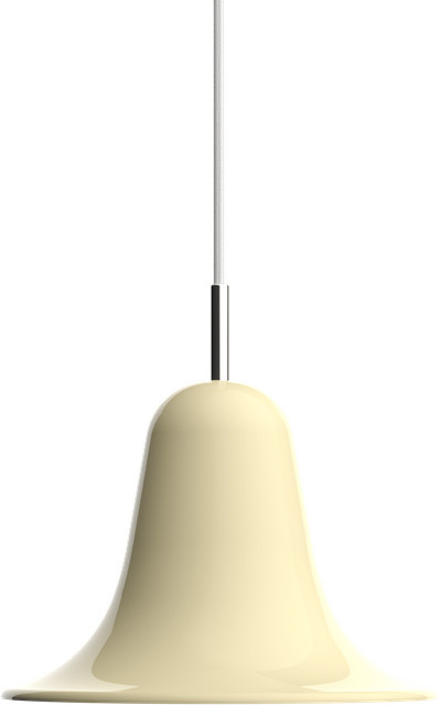Verpan Pantop 23 Pendelleuchte aus Metall in Weiß oder Beige mit dimmbarer LED und E14 Fassung - Bild 1
