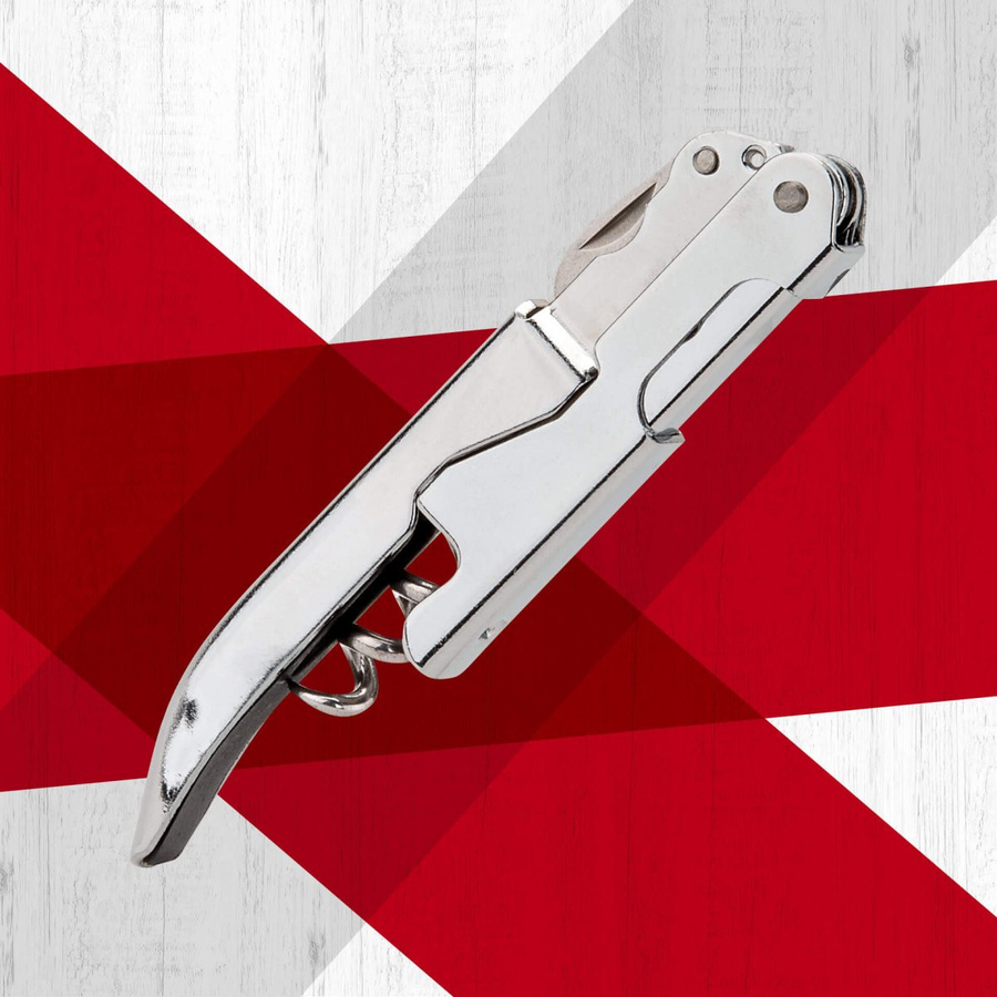 Fackelmann Korkenzieher Doublepull Waiters Friend aus Edelstahl mit Folienmesser in Silber - Bild 2