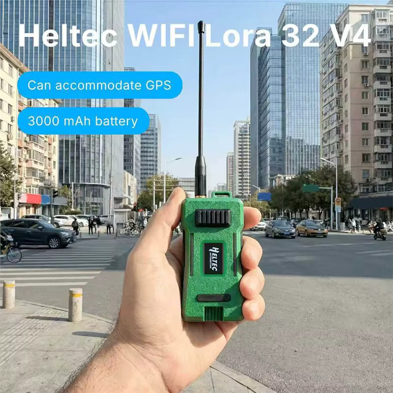 ABZW Meshtastic Kit für Heltec WIFI LoRa 32 V4 mit Meshcore ESP32-S3 SX1262 Entwicklungsboard und Gehäuse in Grün - Bild 2