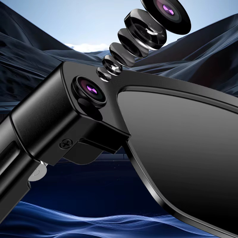 Lenovo 8K HD KI-Smart-Brille in Schwarz mit photochromen Gläsern, ChatGPT-Kamera, Bluetooth-Anruffunktion und Sprachassistent-Steuerung - Bild 2