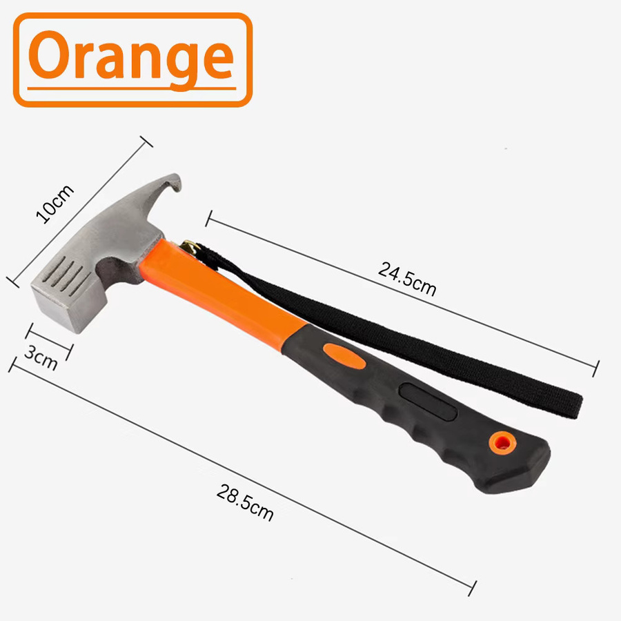 LISM Multifunktions Camping Zelt Hammer aus Carbonstahl mit Hering-Extrator in Blau oder Orange - Bild 4