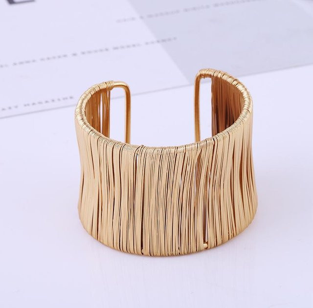 YULIN Armband Armreif, Eisenlegierung, Gold, Damen - Bild 1