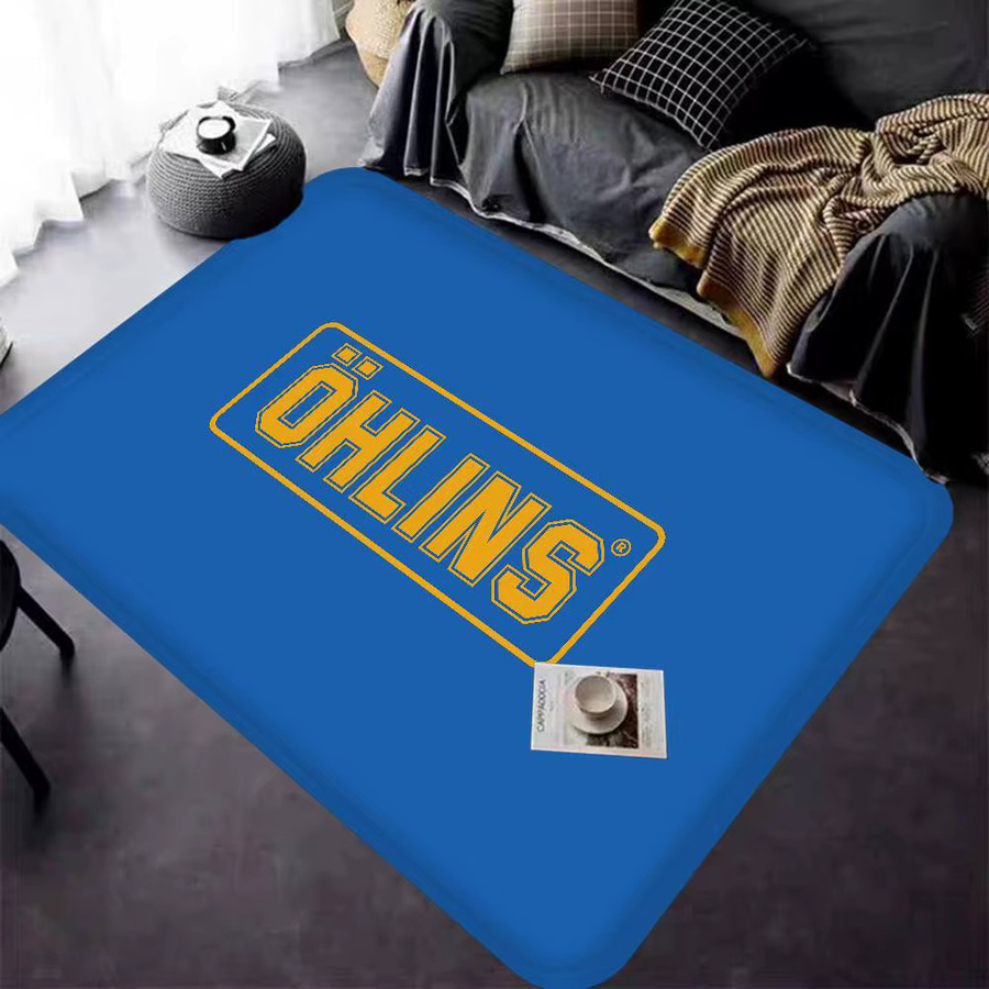 O-Ohlins Flurteppich Blau, moderner rechteckiger Bereichsteppich, waschbar und rutschfest für Wohnzimmer, Küche oder Flur - Bild 2