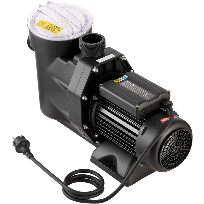 Buying Solutions, MB Einphasen-Schwimmbadpumpe in Schwarz mit 1300W Leistung, 28.800 L/H Durchfluss und 24-Stunden-Timer - Bild 2