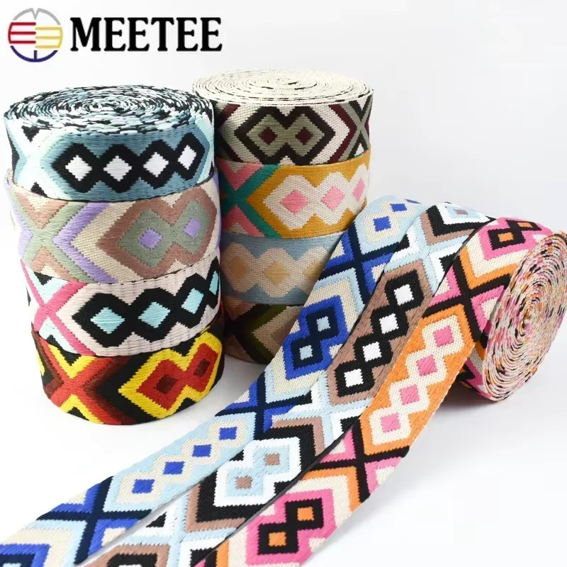 Meetee Jacquard-Gurtband in Multicolour für Rucksäcke, Kleidung und DIY-Projekte - Bild 4