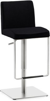 Mayer Sitzmöbel Barhocker 1260EL, höhenverstellbar, Leder, schwarz, Breite: 40 cm - Bild 1