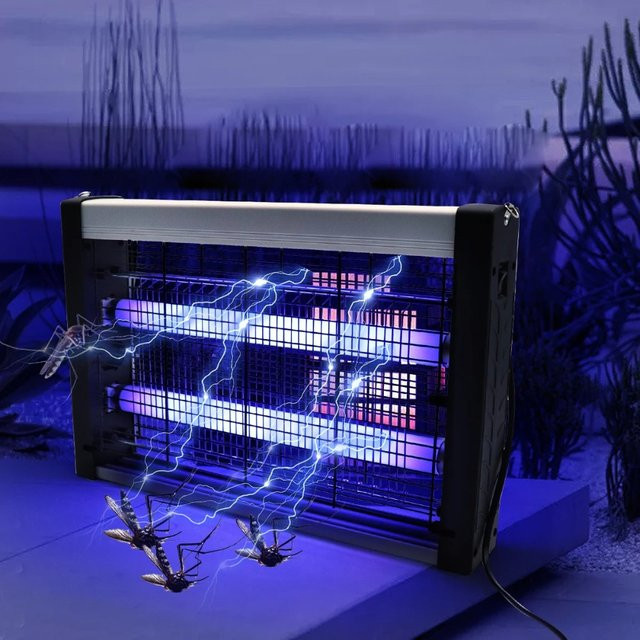 JOYINLED UV-Mückenvernichtungslampe zur Wandmontage, wiederaufladbarer elektrischer Insektenvernichter für Innen und Außen zur geräuschlosen Schädlingsbekämpfung - Bild 1
