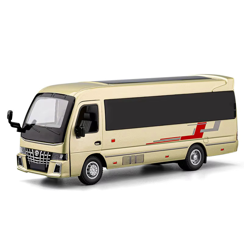 MAKEDA Business Bus Modell, Maßstab 1:33, Musik und Licht, Metall, Weiß - Bild 5