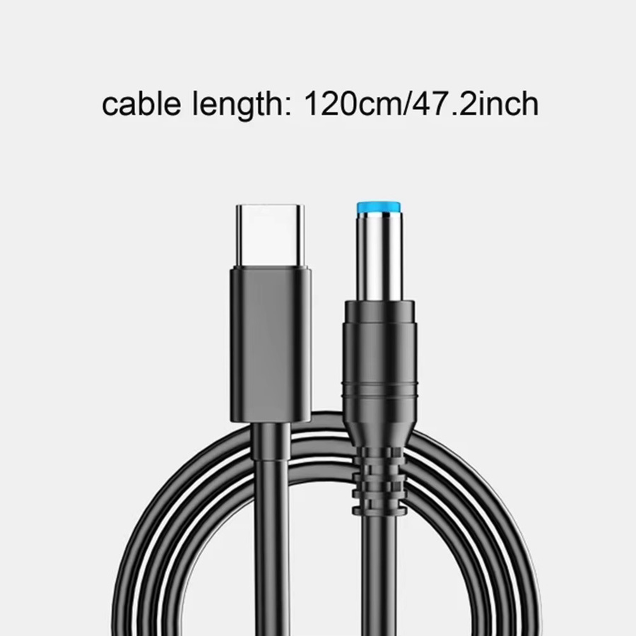 Alloet USB-C auf DC5525 Ladegerät Konverter mit PD100W und E-Marker Chip, Schwarz - Bild 6