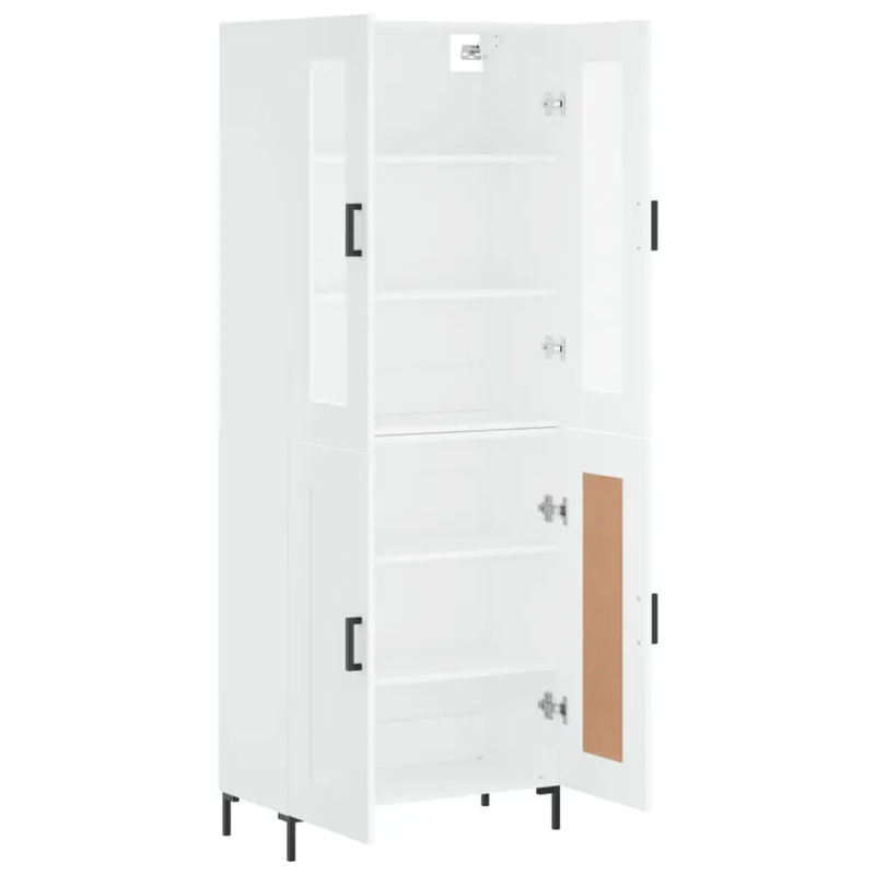 Vidaxl Vitrinenschrank Modern, Weiß, B: 69,5 cm, T: 34 cm, H: 180 cm - Bild 2