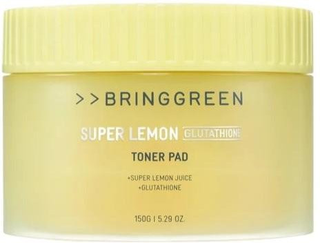 BRING GREEN Super Lemon Glutathion Toner Pad mit Nachfüllung, 150g, Empfindliche Haut - Bild 1