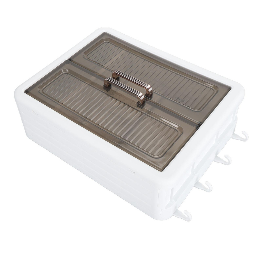 Aimo Badezimmerschrank mit Glastüren in Weiß, Wandmontierter multifunktionaler Kosmetik-Organizer und Vitrine für Make-up und Parfüm - Bild 2