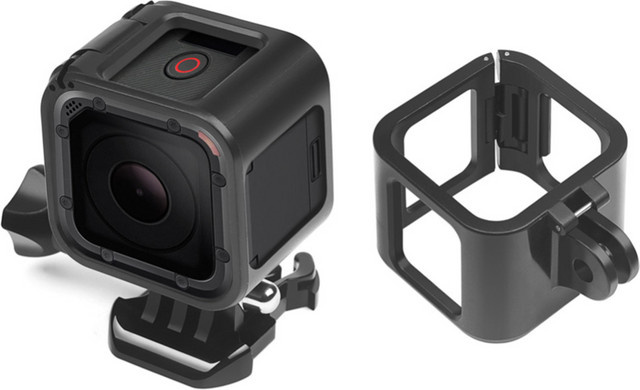Tragbares Kamerarahmengehäuse mit verstellbarer Low-Profile-Halterung für GoPro Hero 4 und Hero 5 in Schwarz - Bild 1