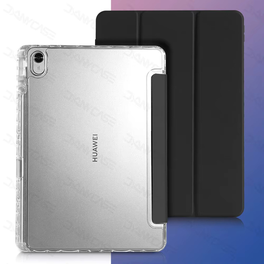 Huawei MatePad 11,5 und MatePad 11,5S Hülle mit Stifthalter und transparenter Rückseite in Pink - Bild 5