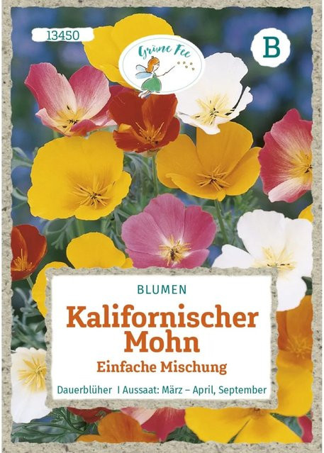 Grüne Fee Kalifornischer Mohn Einfache Mischung Saatgut - Bild 1