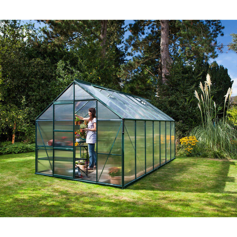 Vitavia Gewächshaus Merkur, 11,5 m², smaragdgrün, 4 mm HKP - Bild 3