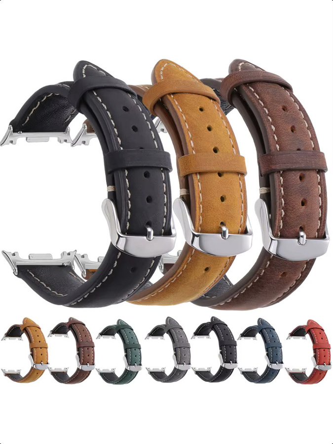 asukaband Uhrenarmband Leder, Klassisch, Unisex - Bild 3