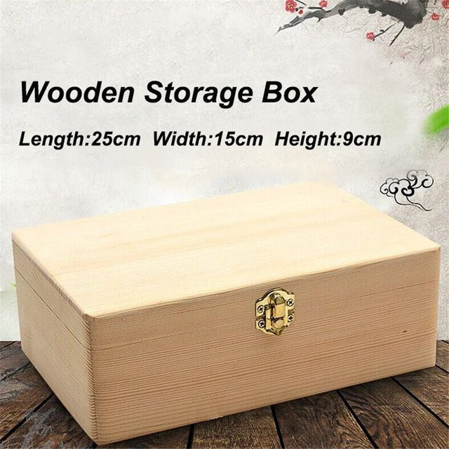 Handgefertigte Aufbewahrungsbox aus Kiefernholz in Naturfarben Braun und Beige - Bild 1
