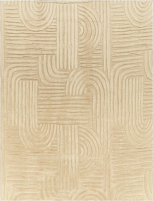 Fellteppich Lelystar in Beige mit Boho-Design und Hoch-Tief-Effekt, B: 160 cm, T: 220 cm - Bild 1
