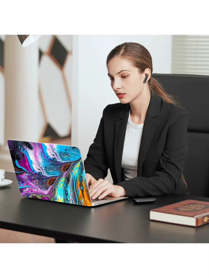Stoßfeste Laptop-Hülle mit abstraktem Marmor-Design für Apple MacBook Air und MacBook Pro (13, 14, 15, 16 Zoll), Multicolor - Bild 6