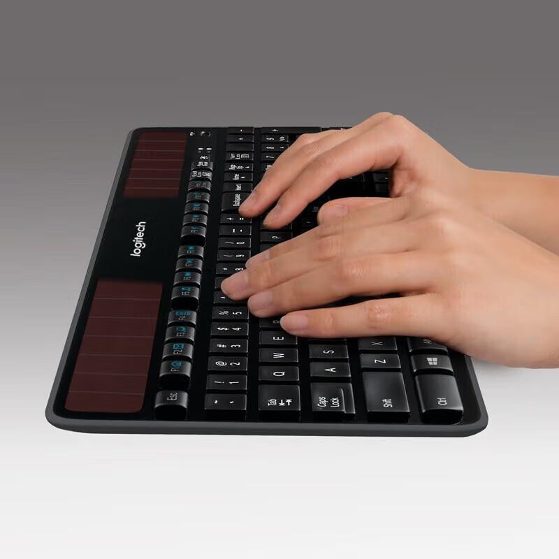 Logitech K750 Solar Kabellose Tastatur in Schwarz - Bild 3