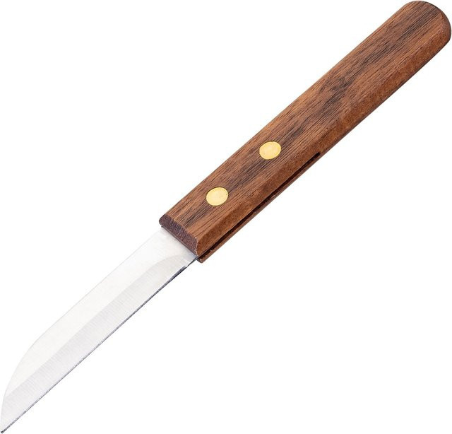 Fackelmann Gemüsemesser Blossom Harmony aus Edelstahl in Gold und Silber mit Holzgriff - Bild 1