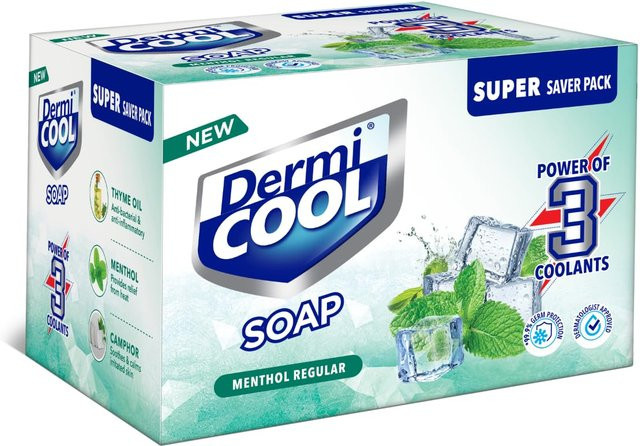 Dermicool Seife mit Kampfer, Menthol und Thymianöl, 3 x 125g - Bild 1