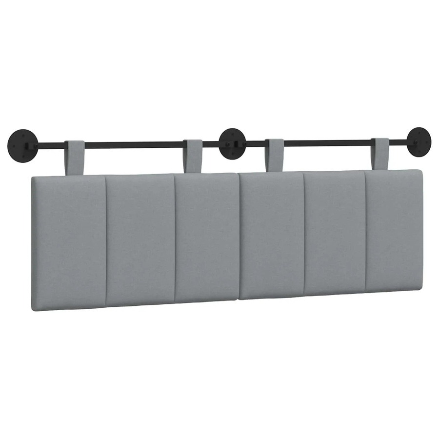 vidaXL Wandmontiertes Polsterpaneel Hellgrau B: 150 cm, H: 55 cm, T: 5 cm - Bild 2