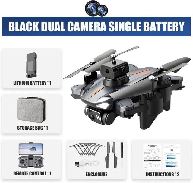 LYZRC P11 Pro Drohne mit 8K Dual-Kamera, GPS und omnidirektionaler Hindernisvermeidung, Schwarz - Bild 1