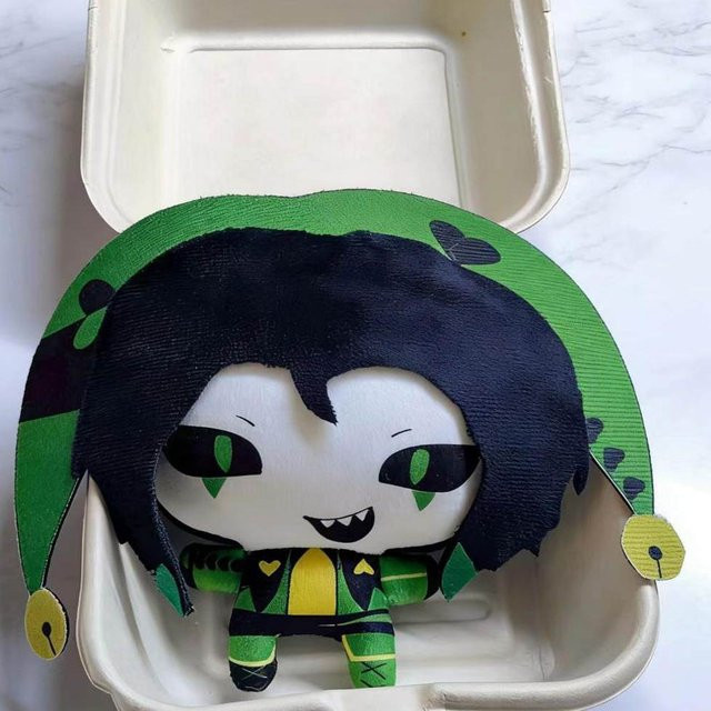 Yiran toy Pierrot Harlekin Narr, Plüschtier, 10cm, ab 18 Jahre - Bild 1