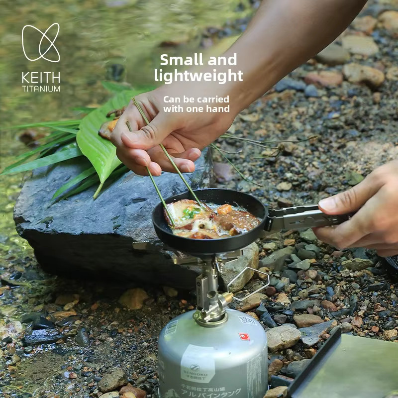 KEITH Titan Mini-Bratpfanne mit Antihaftbeschichtung und Klappgriff in Schwarz für Camping und Outdoor - Bild 4