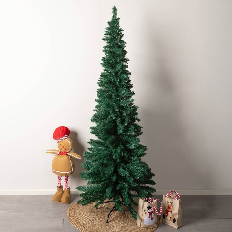 Grüner Weihnachtsbaum aus Kunststoff und Metall, freistehend, Höhe: 180 cm, Durchmesser: 65 cm - Bild 2