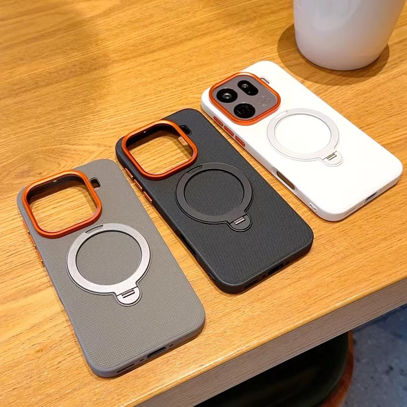 Leder Handyhülle mit Kreuzmuster und magnetischem rotierendem Ständer für OPPO Find X9 Pro, X9, Reno 15 und 15 Pro in Weiß - Bild 4